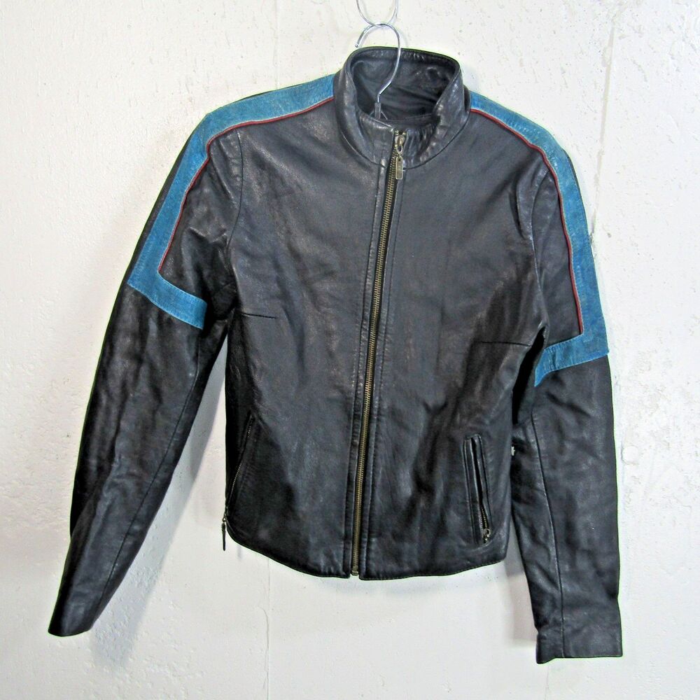 Groggy Leather Moto Jacket Girls Size S Youth Vintage Small Coat Biker